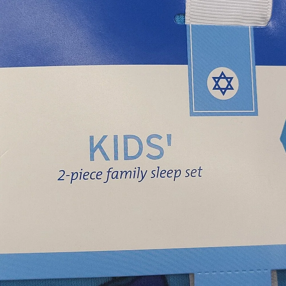 Wondershop Kids Boys Girls Hanukkah Pajama Sleep Set Blue Size 14